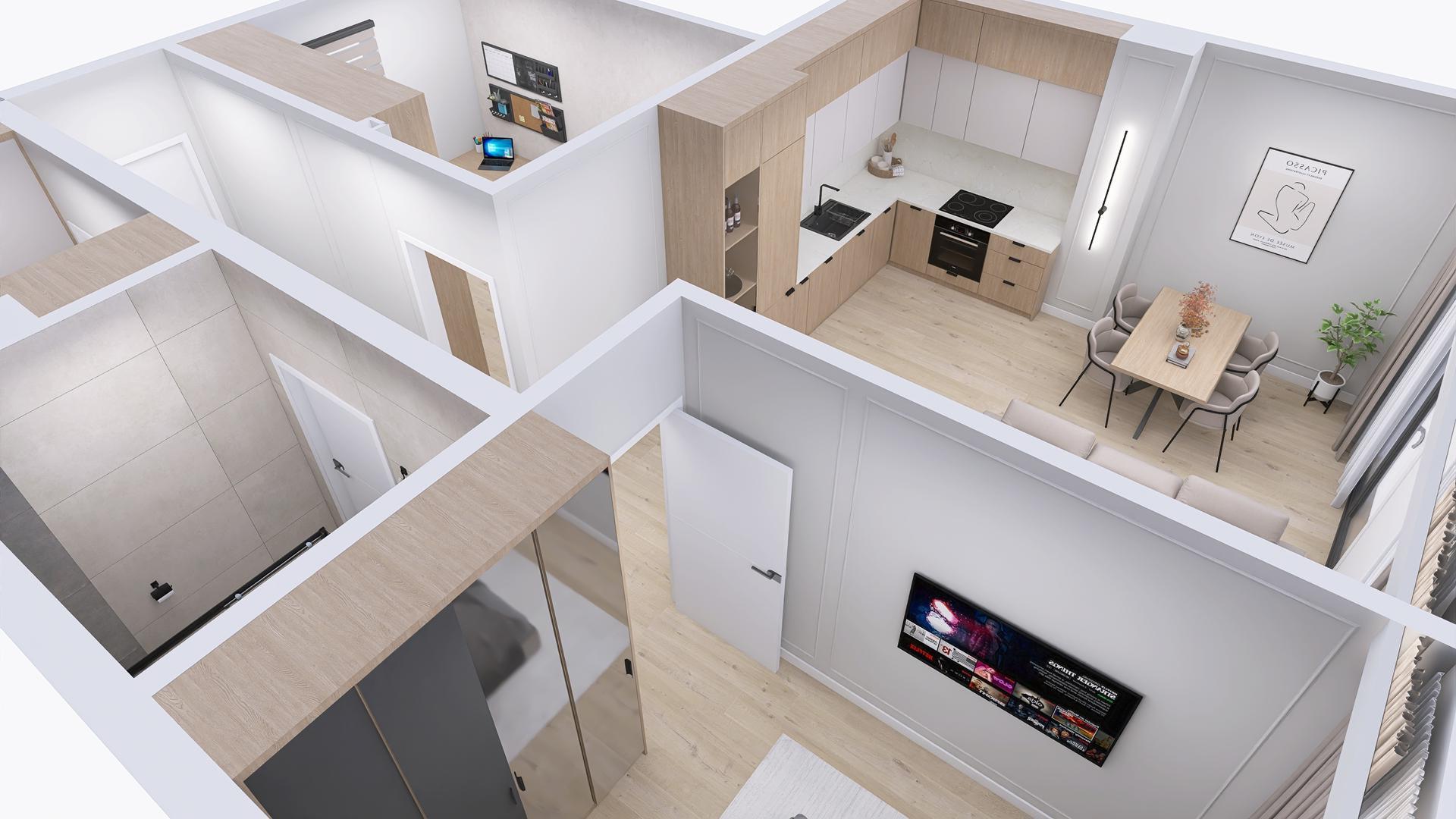 Galeria M1 - rzut 3D