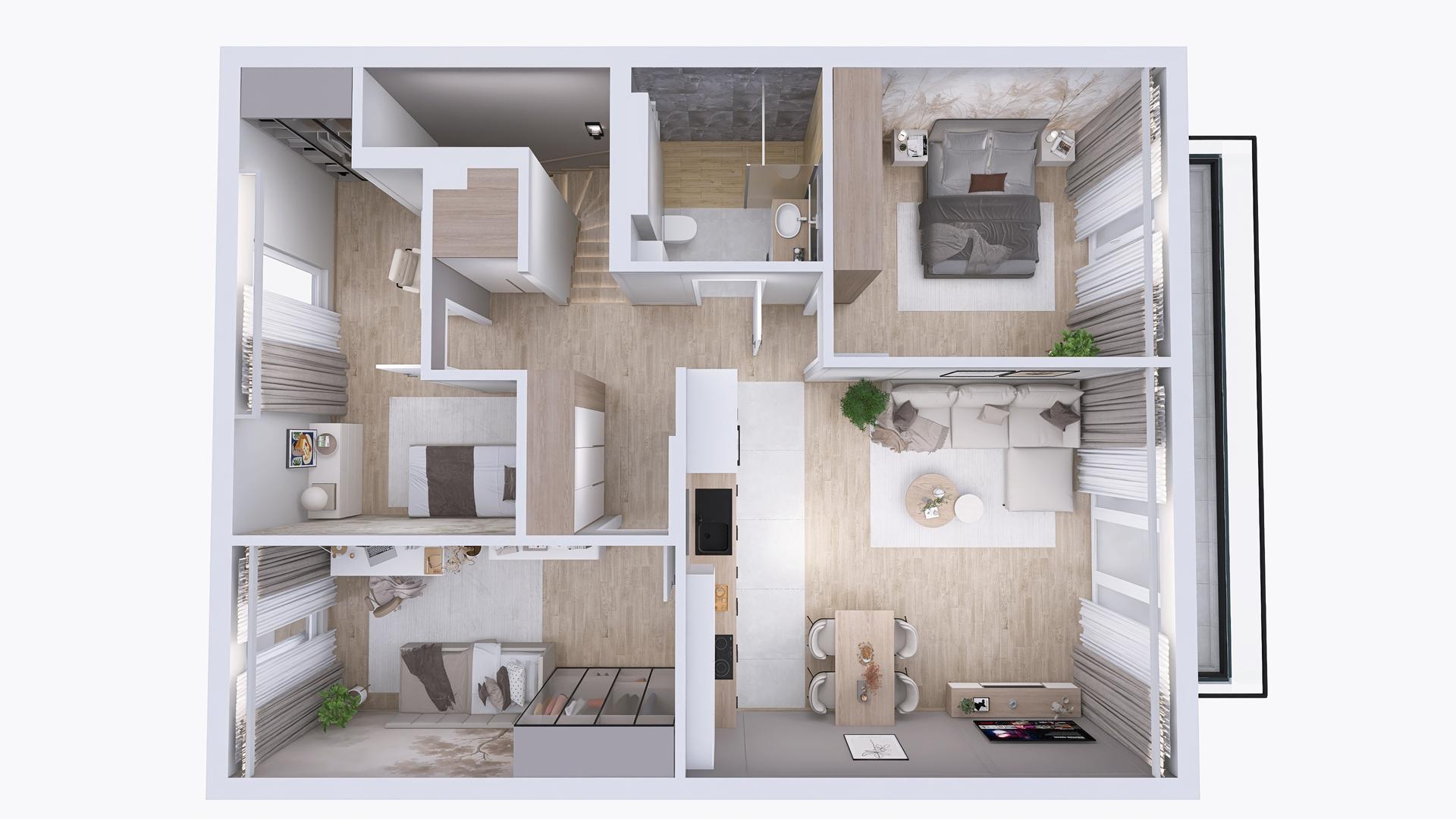 Galeria - rzut 3D