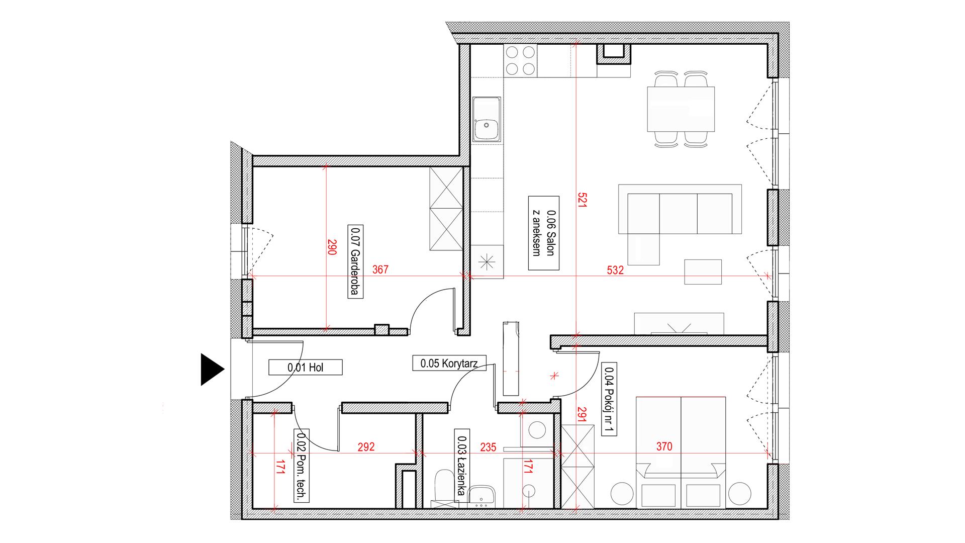 Galeria M1 - rzut lokalu