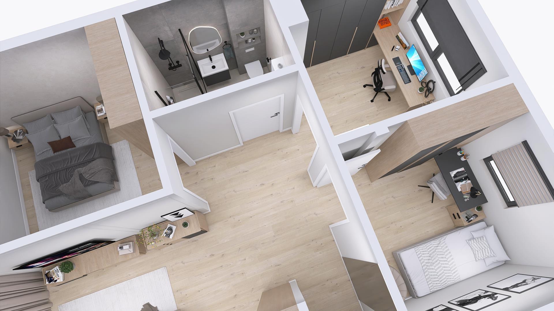 Galeria M2 - rzut 3D