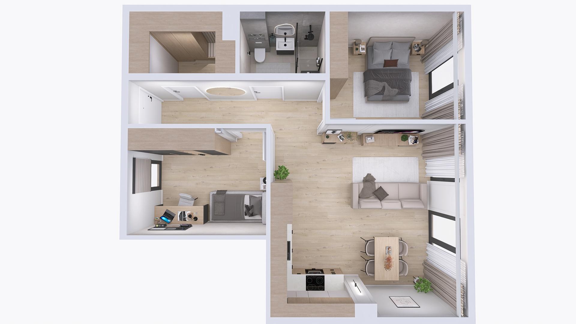 Galeria M3 - rzut 3D