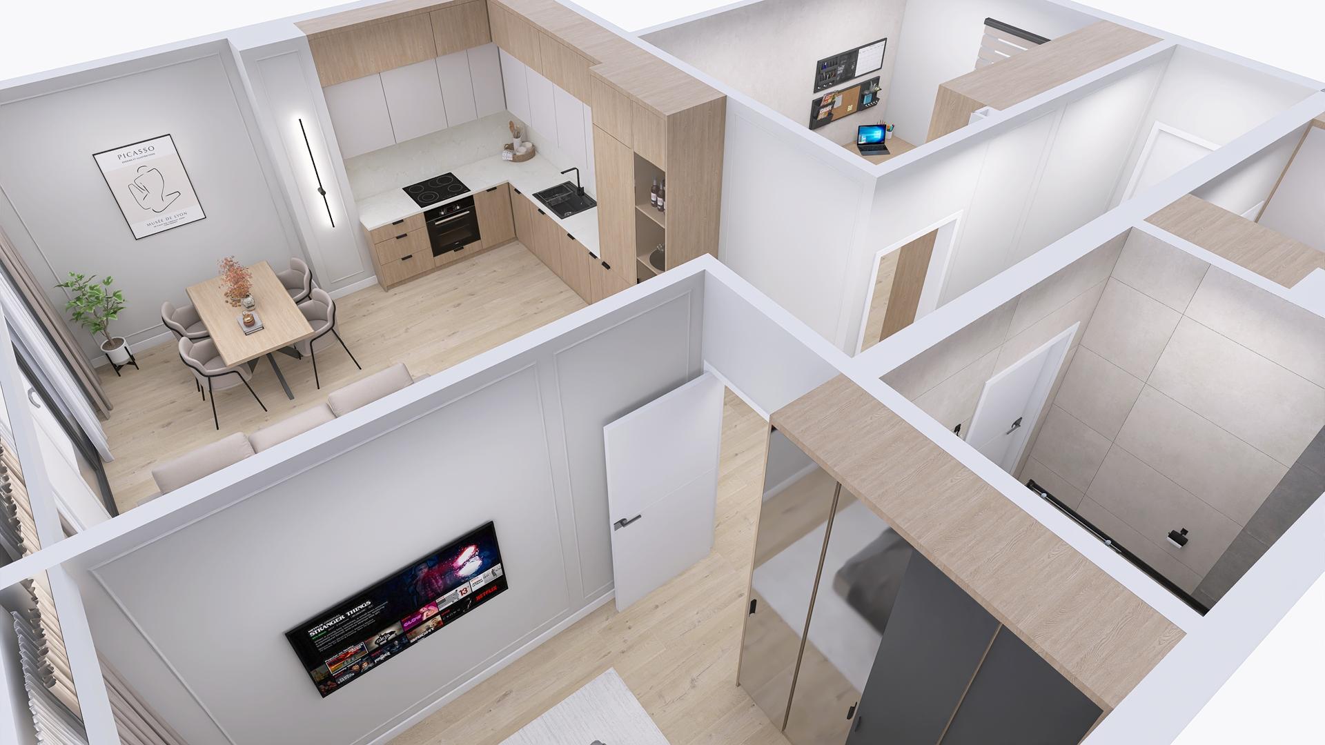 Galeria M3 - rzut 3D