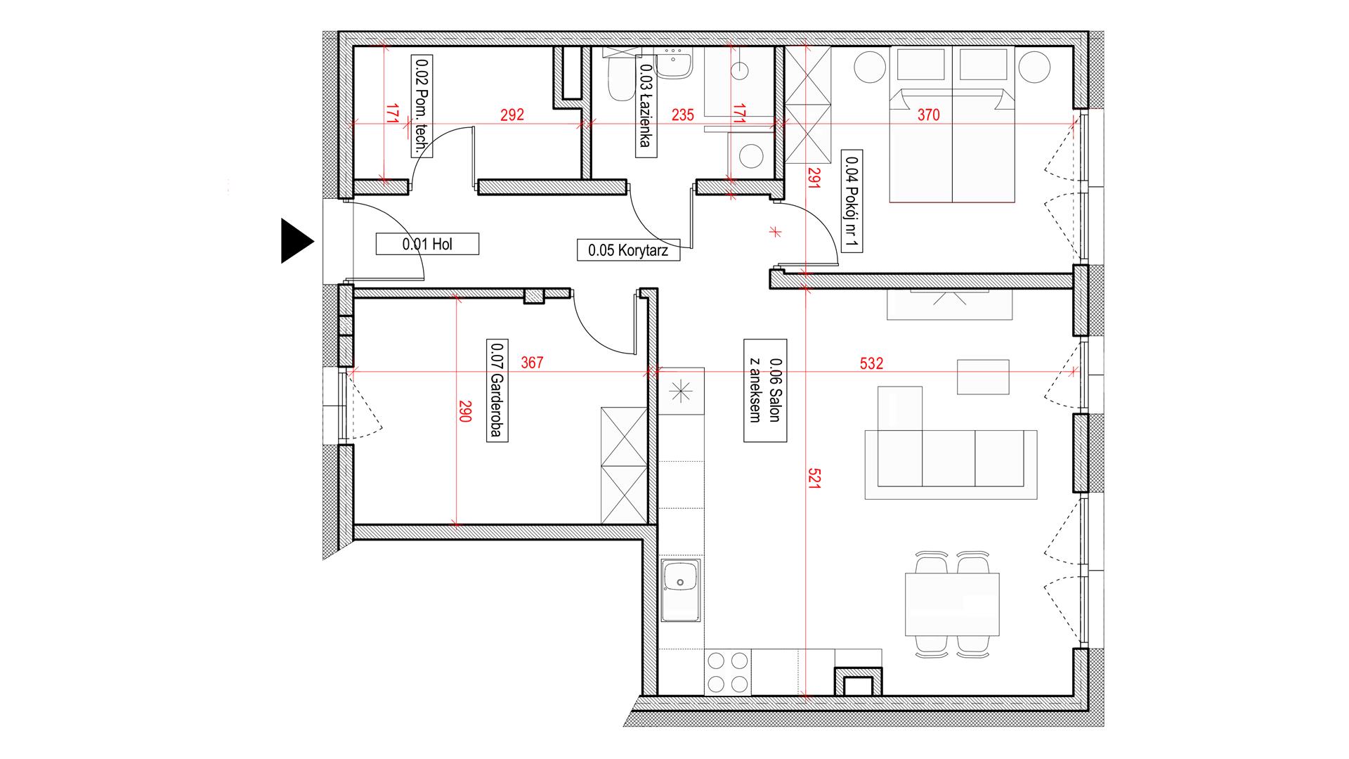 Galeria M3 - rzut lokalu