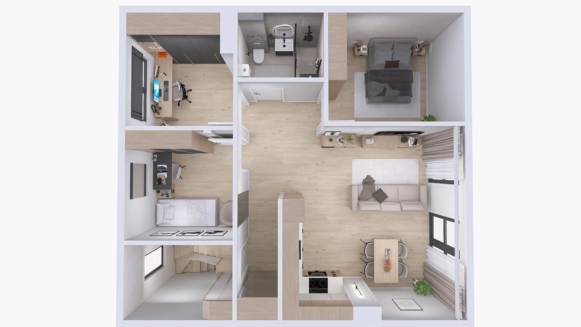 Galeria M4 - rzut 3D